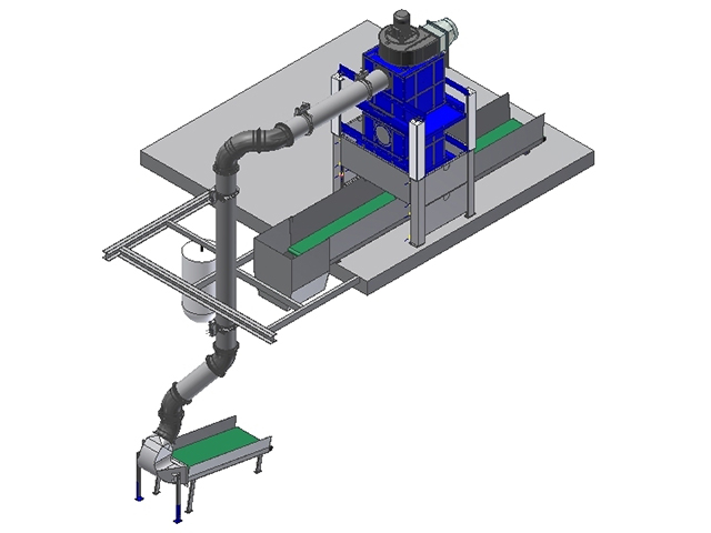 連洗、脱水機～乾燥機、コンベア